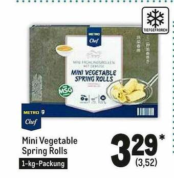 METRO Mini Vegetable Spring Rolls Metro Chef Angebot