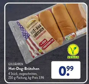 Aldi Süd Goldähren hot-dog-brötchen Angebot