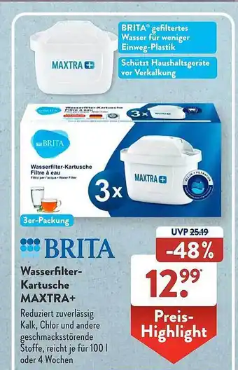 Aldi Süd Brita wasserfilter-kartusche maxtra+ Angebot