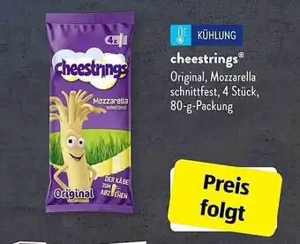 Aldi Süd Cheestrings original mozzarella schnittfest Angebot