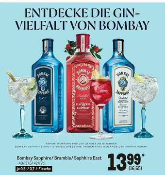 METRO Bombay Sapphire Bramble Saphhire East Angebot