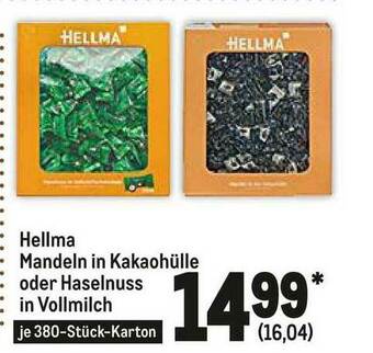 METRO Hellma Mandeln In Kakaohülle Oder Haselnuss In Vollmilch Angebot