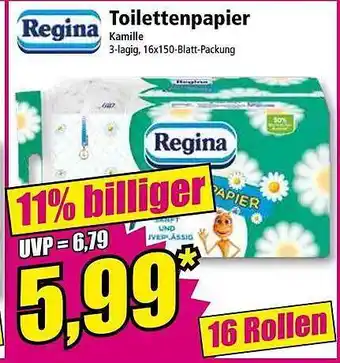 Norma Regina toilettenpapier kamille Angebot