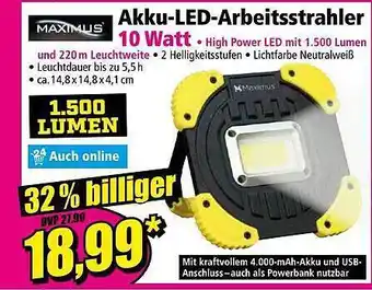 Norma Maximus akku-led-arbeitsstrahler 10 watt Angebot