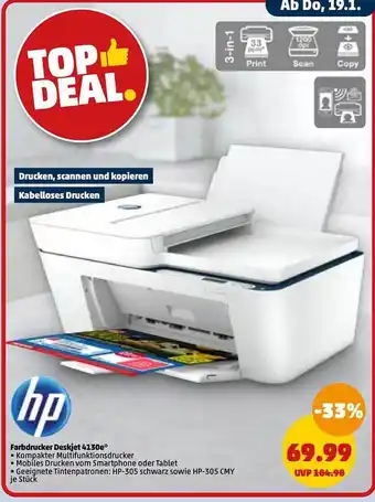 PENNY Hp farbdrucker deskjet 4130e Angebot