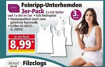 Norma Lady&life feinripp-unterhemden Angebot