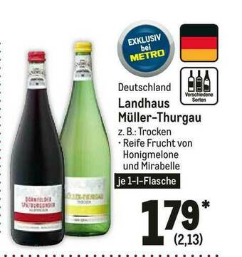 METRO Deutschland Landhaus Müller-thurgau Angebot