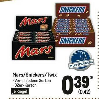 METRO Mars Snickers Twix Angebot