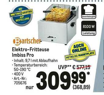 METRO Elektro-fritteuse Imbiss Pro Bartscher Angebot