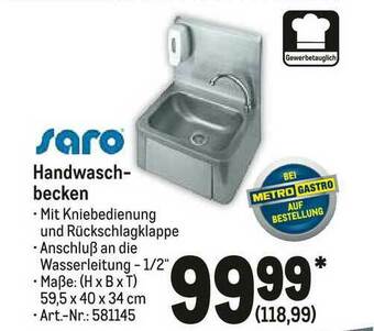 METRO Handwasch-becken Saro Angebot