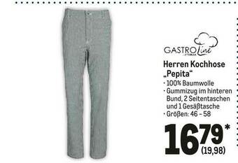 METRO Herren Kochhose „pepita” Gastro Line Angebot