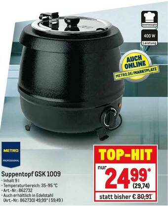 METRO Suppentopf Gsk 1009 Metro Professional Angebot