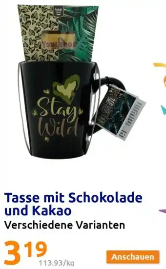 Action Tasse mit Schokolade und Kakao Angebot