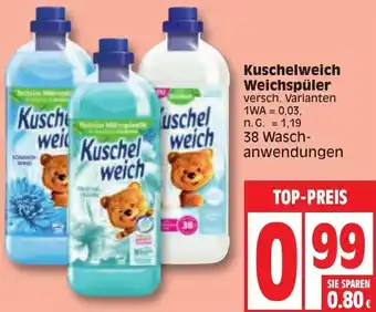 Edeka Kuschelweich Weichspüler 38 Waschanwendungen Angebot