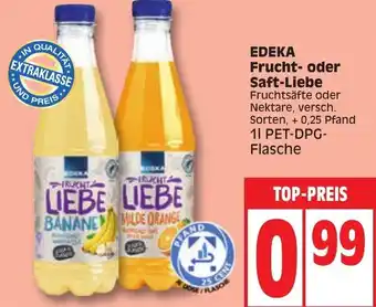 Edeka Edeka Frucht oder Saft Liebe 1 L PET-DPG Flasche Angebot