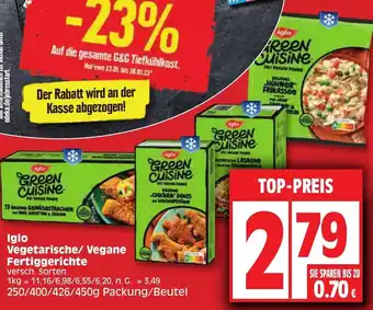 Edeka Iglo Vegetarische/Vegane Fertiggerichte 250/400/426/450g Packung/Beutel Angebot