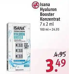 Rossmann Isana Hyaluron Booster Konzentrat Angebot