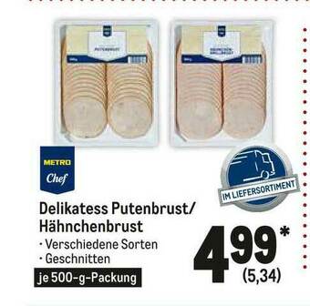 METRO Delikatess Putenbrust Hähnchenbrust Metro Chef Angebot