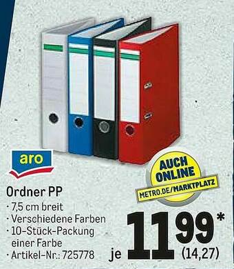 METRO Ordner Pp Aro Angebot