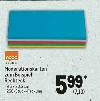 METRO Moderationskarten Zum Beispiel Rechteck Nobo Angebot