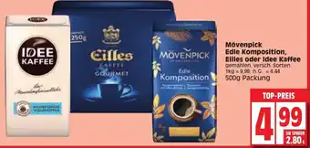 Edeka Mövenpick Edle Komposition, Eilles oder Idee Kaffee 500g Packung Angebot