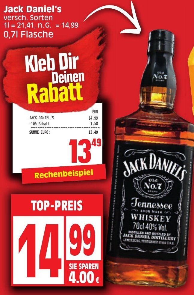 Wunderbar Jack Daniels Edeka Bild