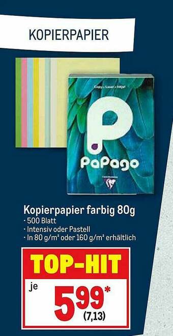 METRO Kopierpapier Farbig 80g Angebot