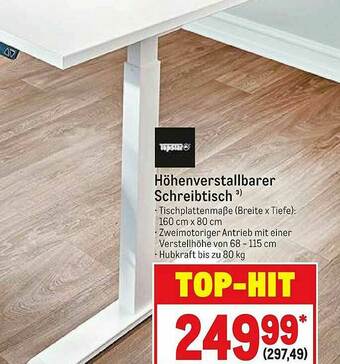 METRO Höhenverstallbarer Schreibtisch Angebot