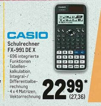 METRO Casio Schulrechner Fx-991 De X Angebot