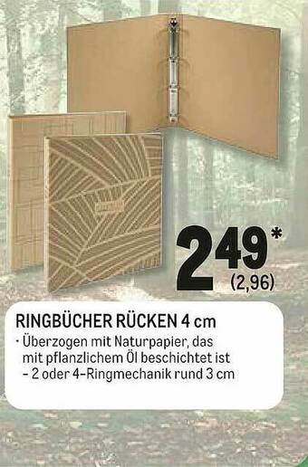 METRO Ringbücher Rücken 4cm Angebot