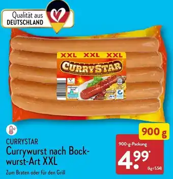 Aldi Nord Currystar Currywurst nach Bockwurst Art XXL 900 g Packung Angebot