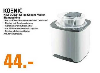 Saturn Koenic Kim 20821 M Ice Cream Maker Eismaschine Angebot