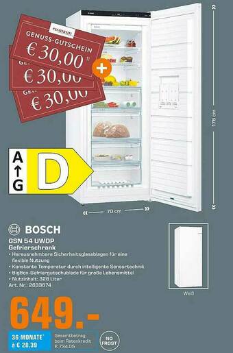 Saturn Bosch Gsn 54 Uwdp Gefrierschrank Angebot