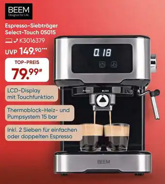 Galeria Beem Espresso Siebträger Select Touch 05015 Angebot