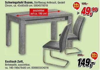 Opti Wohnwelt Schwingstuhl Bozen Oder Esstisch Zott Angebot