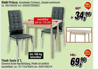 Opti Wohnwelt Stuhl Frisco Tisch Tunis II T Angebot