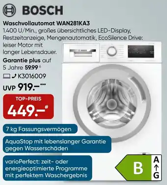 Galeria Bosch Waschvollautomat WAN281KA3 Angebot