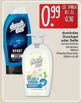 WEZ Duschdas Duschgel Oder Seife Angebot