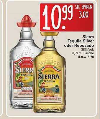 WEZ Sierra Tequila Silver Oder Reposado Angebot