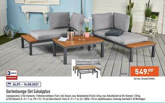 Aldi Nord Gartenlounge-Set Eukalyptus Angebot