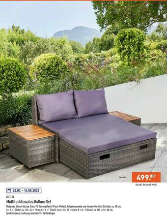 Aldi Nord Outliv Multifunktionales Balkon-Set Angebot