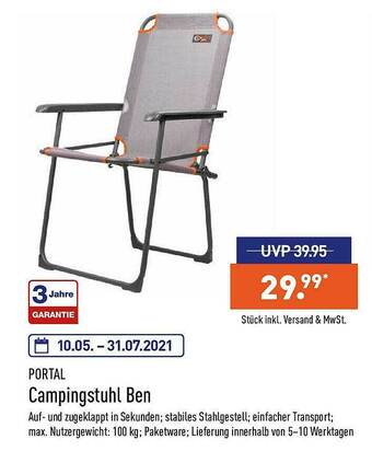 Aldi Nord Portal Campingstuhl Ben Angebot