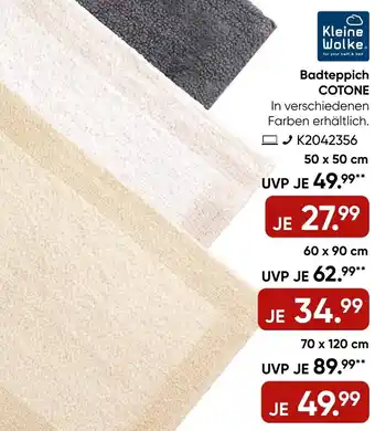 Galeria Kleine Wolke Badteppich Cotone Angebot