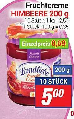 CENTERSHOP Fruchtcreme Himbeere 200 G Angebot