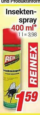 CENTERSHOP Insektenspray Reinex Angebot