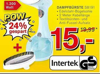 KODi Dampfbürste Sb191 Intertek Angebot