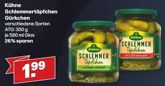 Handelshof Kühne Schlemmertöpfchen Gürkchen 580 ml Glas Angebot