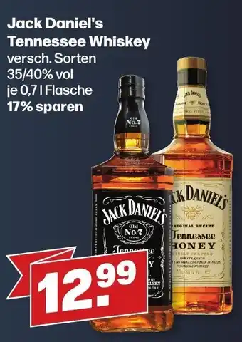 Handelshof Jack Daniel's Tennessee Whiskey 0,7 L Flasche Angebot