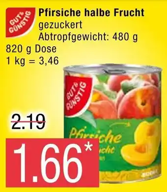 Marktkauf Gut & Günstig Pfirsiche halbe Frucht 820 g Dose Angebot