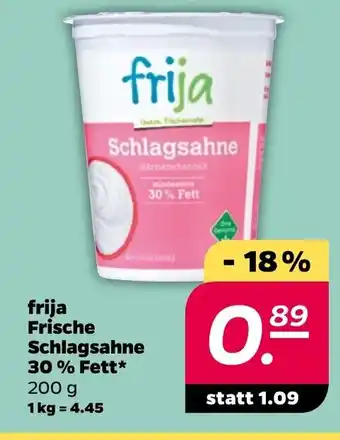 NETTO Frija Schlagsahne 200g Angebot